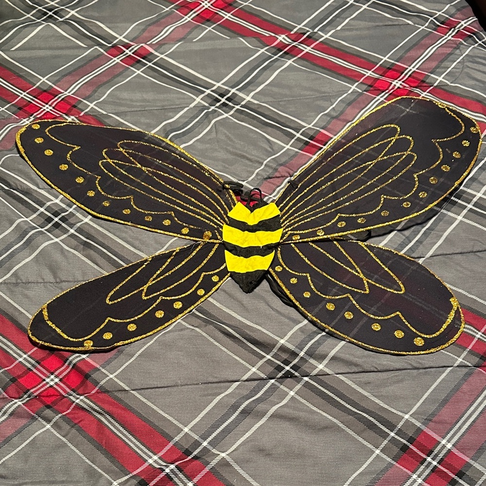 Black and Yellow Butterfly Wings